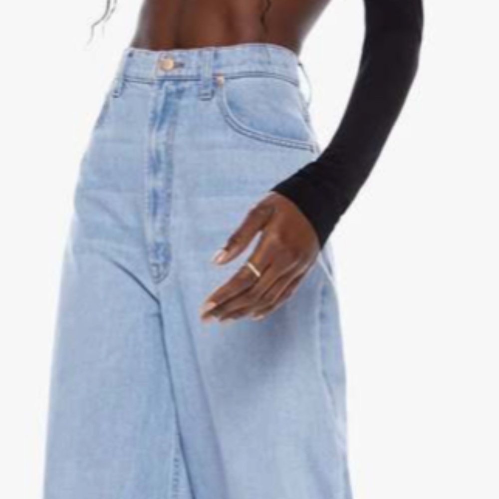 Snacks by Mother Denim, High-Waisted, Wide Leg, Size 29 in Light Blue